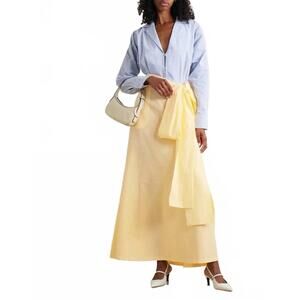 NEW BERNADETTE striped seersucker maxi dress in multi